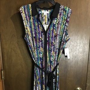 Liz Claiborne Sleeveless Multi Colored Dress